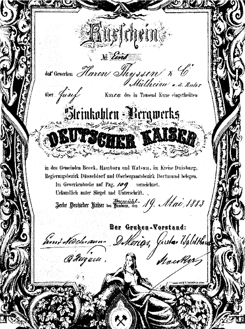 Share certificates